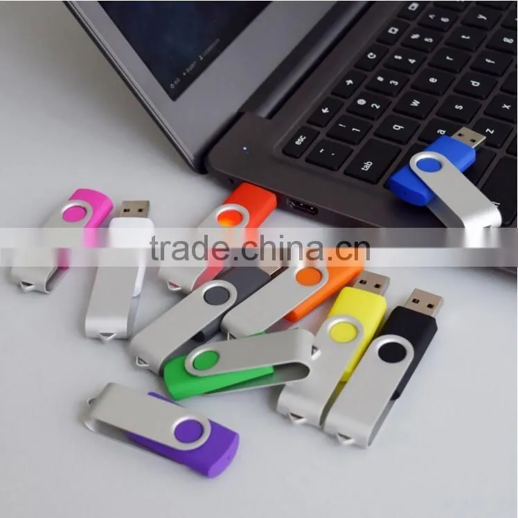 2016 Hotselling plastic swivel flash drive for business gift,color free samples free