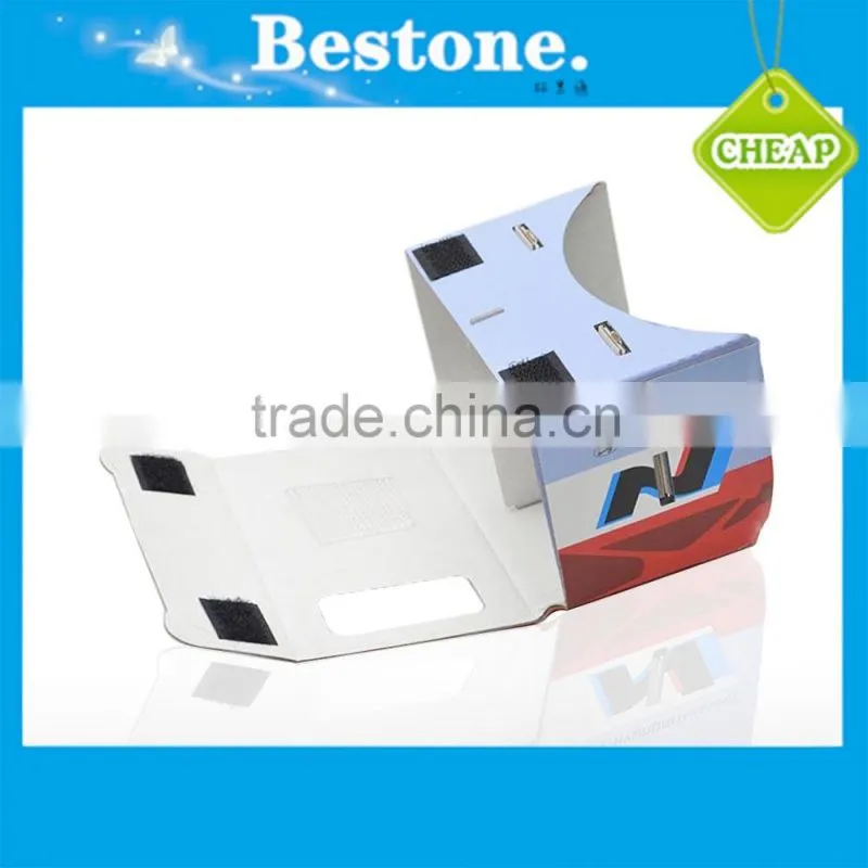 CHEAP google cardboard V1.0 DIY educational vr device cardboard vr v1.0 with OEM custom logo