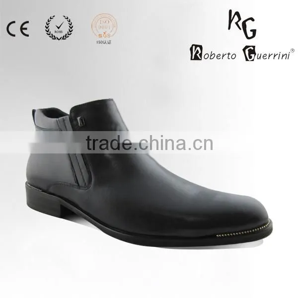 Classic Black Leather Motorcycle Boot