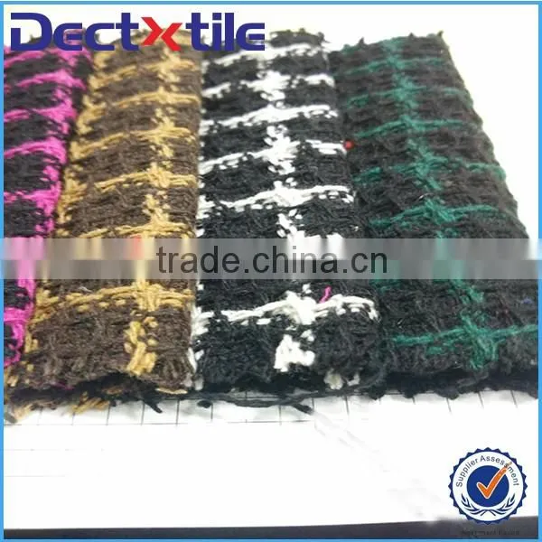 winter warm fabric tartan fabric terry wool fabric for woman
