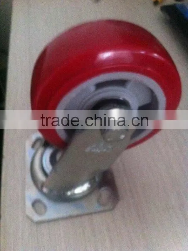 6" 150mm solid swivel rubber wheels for trash bins