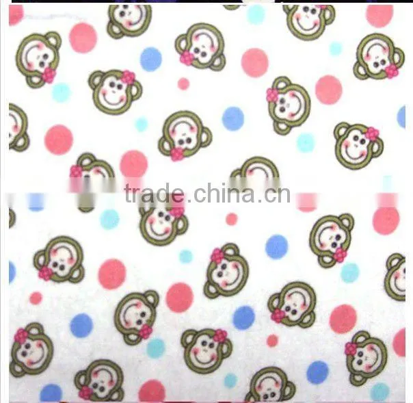 cotton flannel 24*13 130gsm 110Cm in animal cartoon