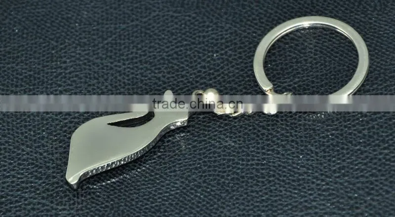 Fashion Crystal cat keychain and crystal beaded animal keychain