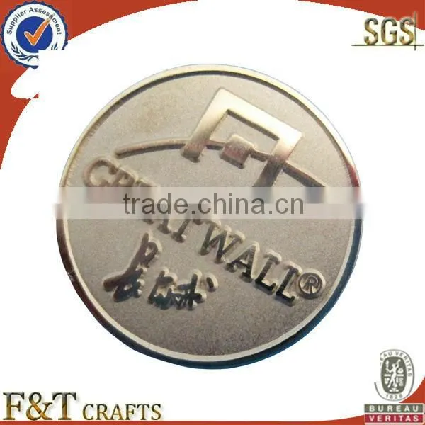 custom shaped 3D gold die cast metal badge