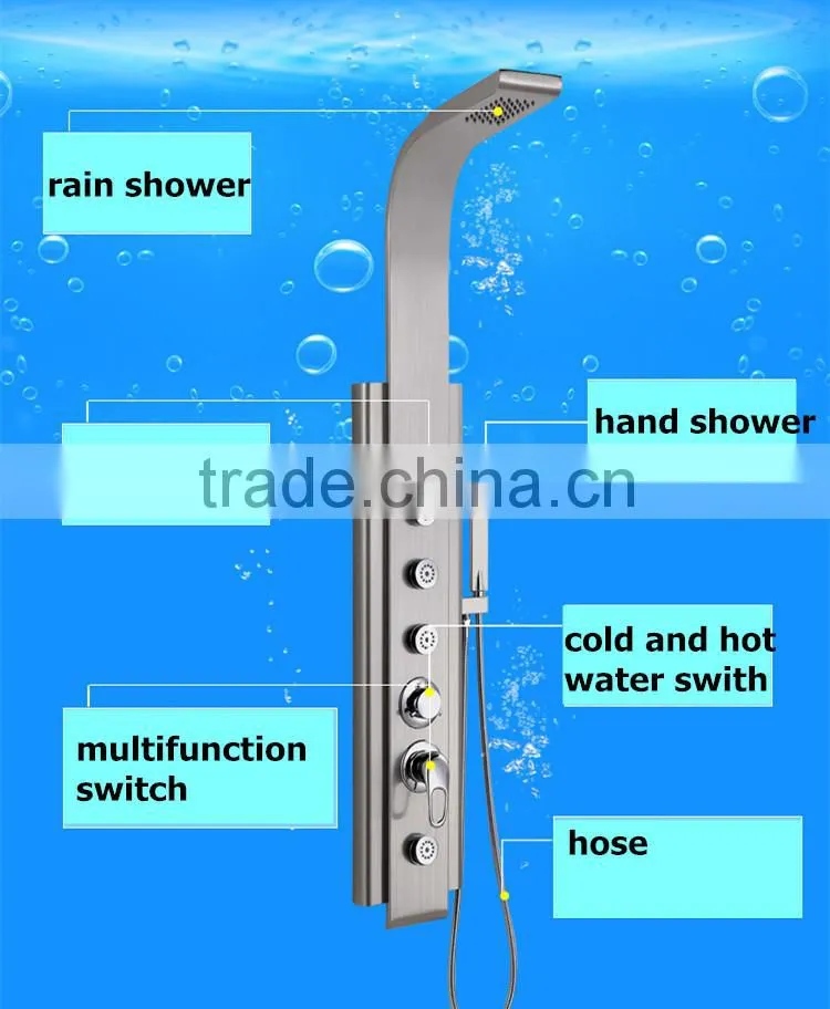 top quality bathroom set 304 stainless steel shower panel Y-006