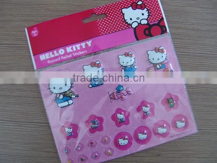 kids cute cartoon 3d pvc sticker,pvc sticker paper,3d pvc floor sticker