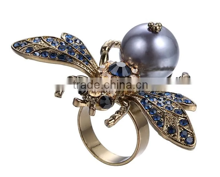 rings jewelry golden ong bee accessory men's ring made in china