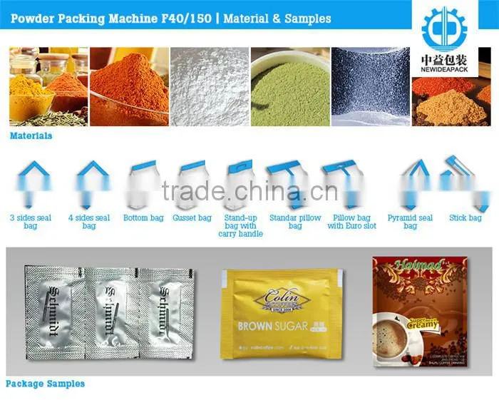ND-F40/150 3 Sides or 4 Sides Sealing Automatic Onion Powder Packing Machine