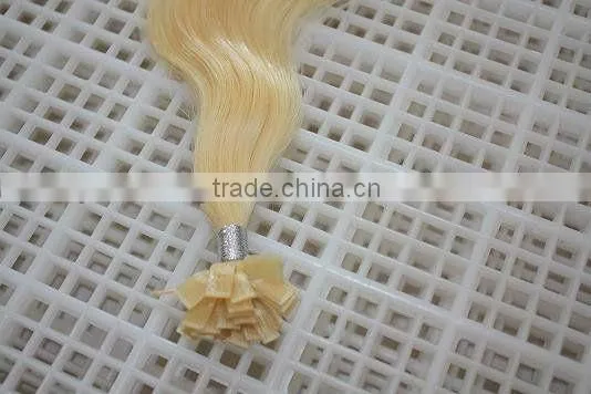 2013 Beauty Fire red Bright color remy flat tip hair extensions wholesale 18inch 1grams strand color 60