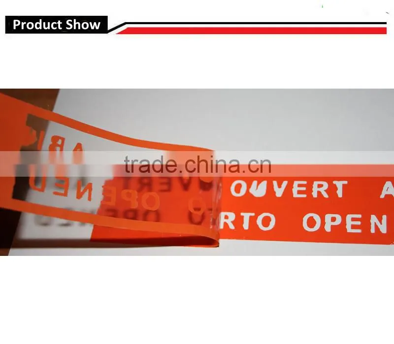 Orange tamper evident VOID sealing tape security adhesive tape