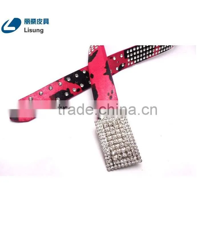 Cheap Rhinestone Strass Studded Fake Leather Cowgirl Belt
