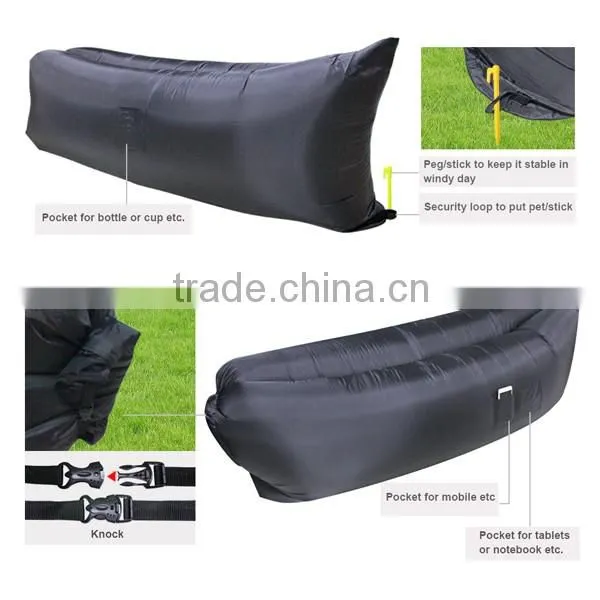new premium fast filling waterproof inflatable hangout seat type bean bag air sofa