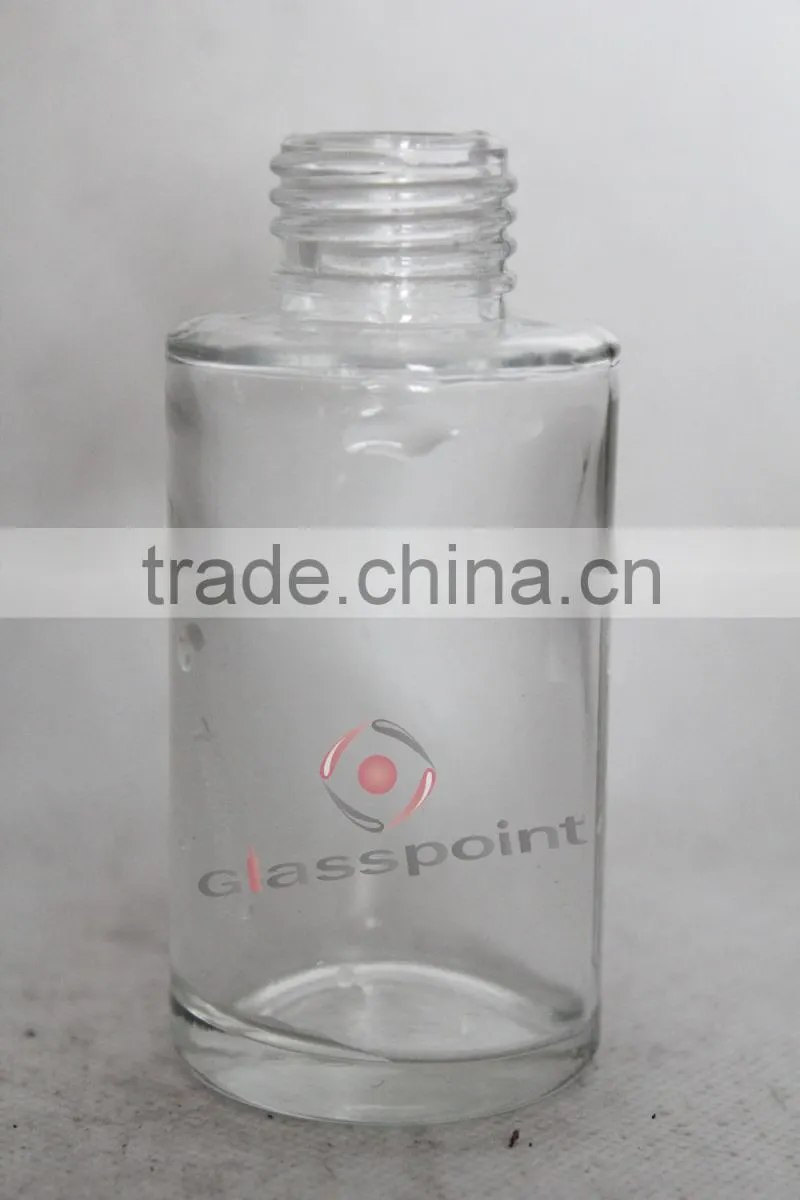 Square cosmetic glass bottle