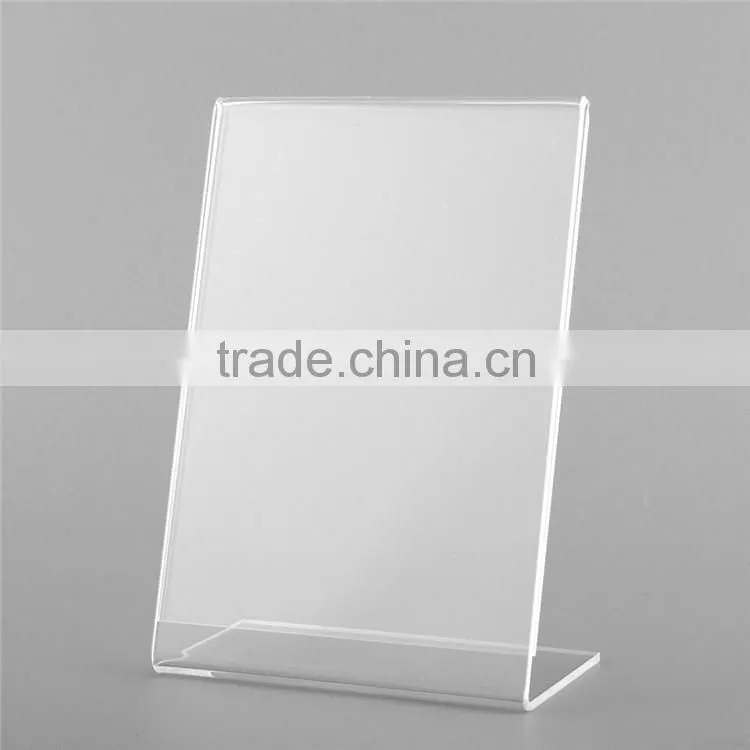 Acrylic stand menu holder, restaurant menu holder 5x6, plastic menu holder