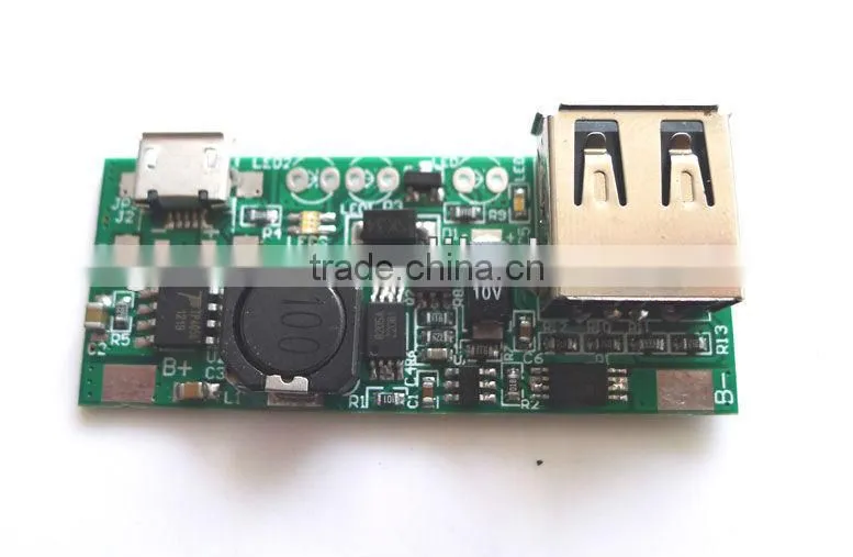 3.7V Lithium ion battery DC input 5V USB output power adapter 5V micro usb input