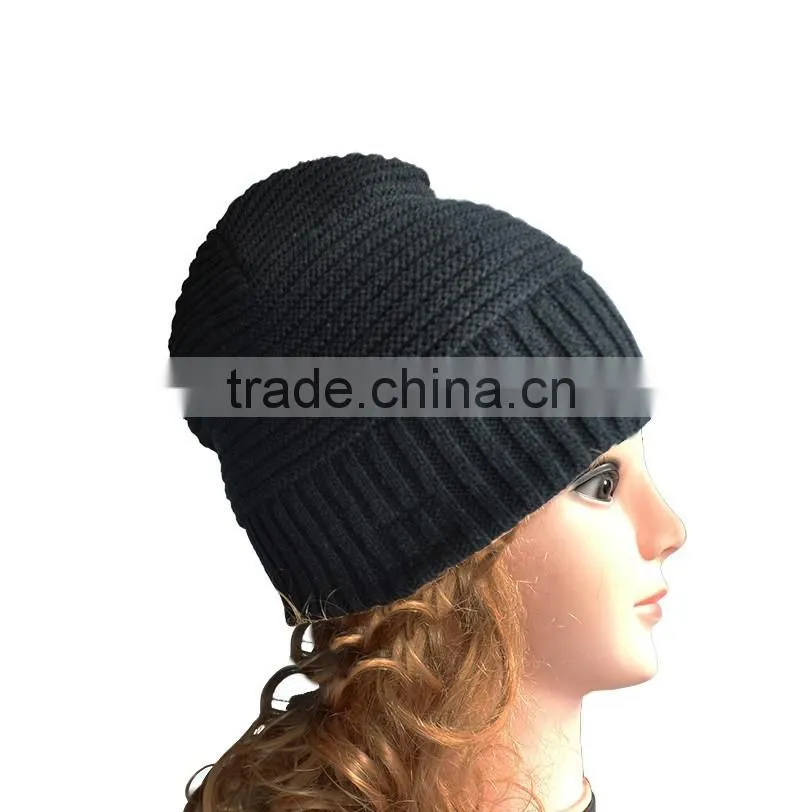Paypal Accept Acrylic Beanie Winter Hat With Bluetooth Headphone