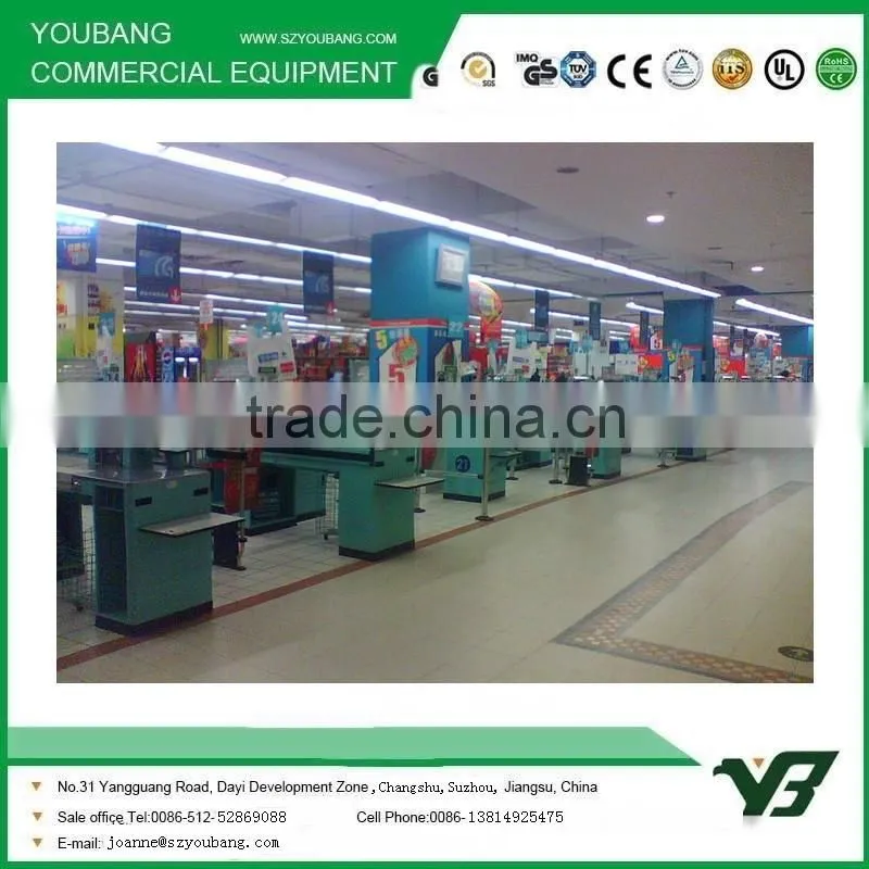 Supermarket Checkout Counter Equipment, shop cash counter
