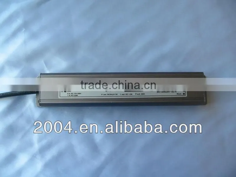 Waterproof LED Driver 36W 24V IP67 Power Supply PFC