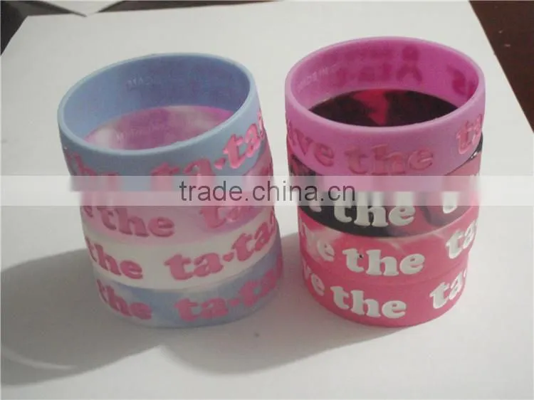 Custom Logo Silicone Bracelets, debossed Silicone Wristband,1 Inch Wide Silicone Bracelets