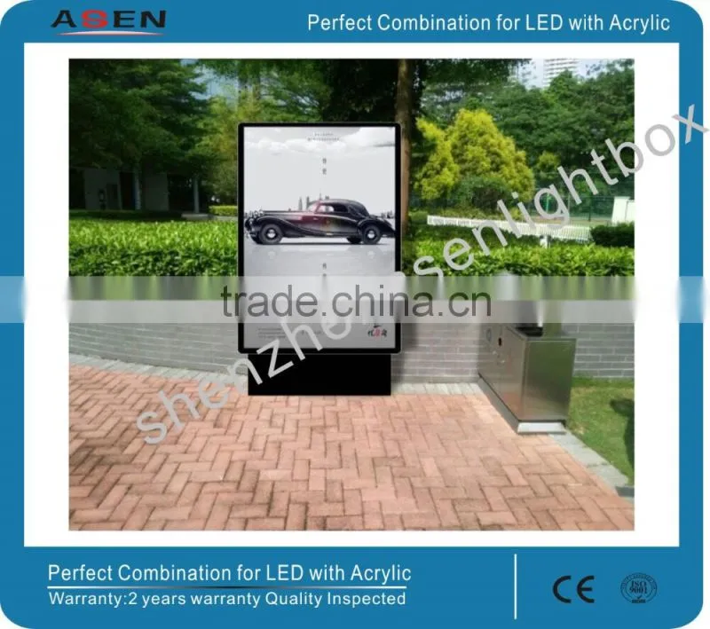 Advertising Light Box Aluminum Frames Waterproof Light Boxes with Laser Engraved Dots Techonogy