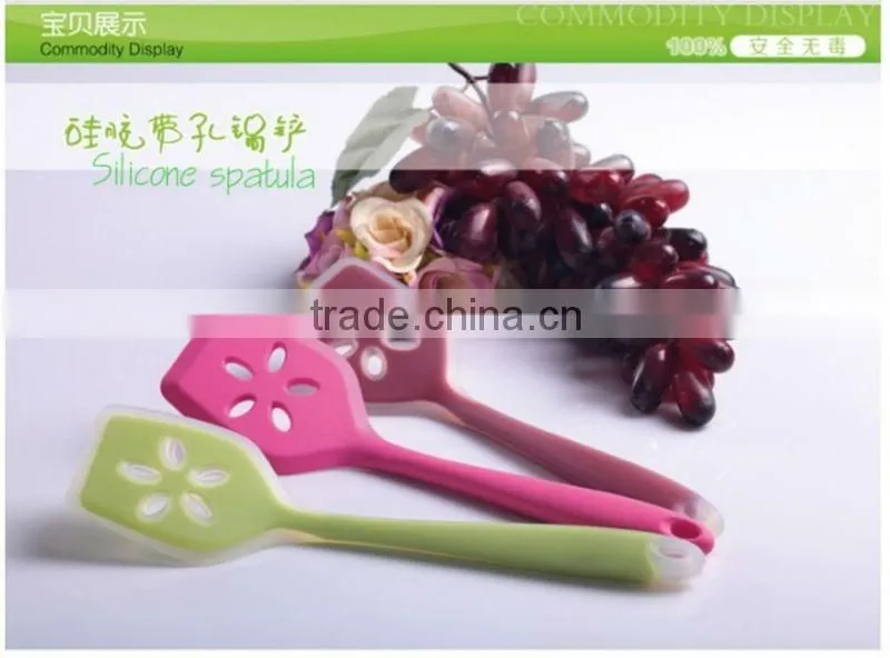 heat resistant handle silicone food cooking shovel