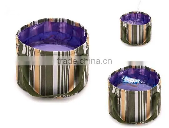 Foldable Wash Basin with Portable Carry Pouch Outdoor Water Bag Wash Bucket