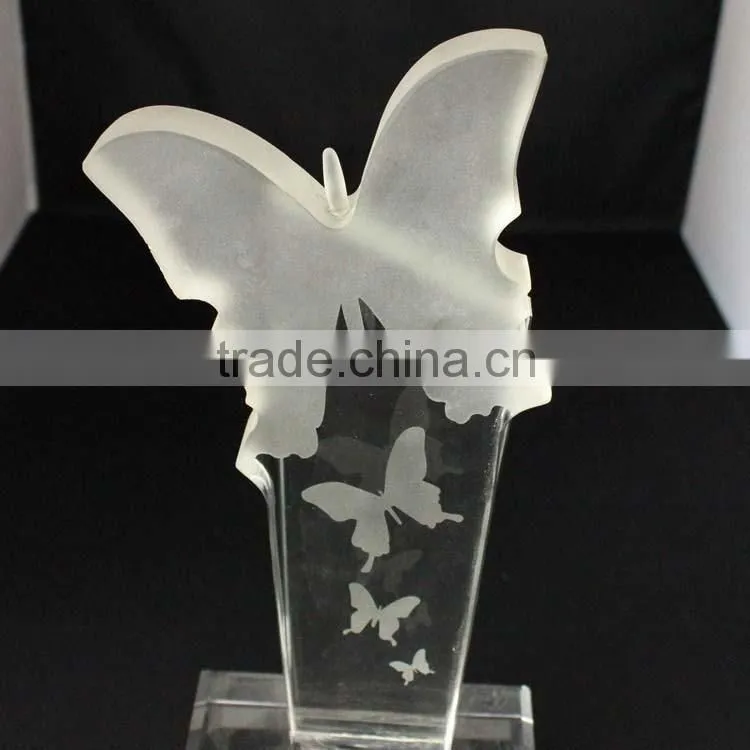 Hot selling crystal butterfly trophy for sale
