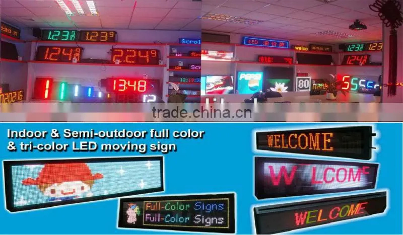 Canada---Programmable DIP moving message panel red outdoor p16/p20/p12/p10 single color led sign display screen board