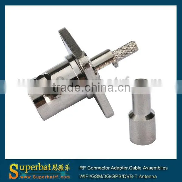 BNC Crimp Jack 4 Hole Panel Flange Mount for RG316