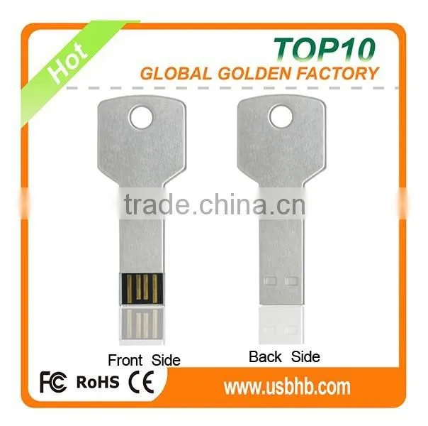 Metal key shaped usb flash drive for gifts