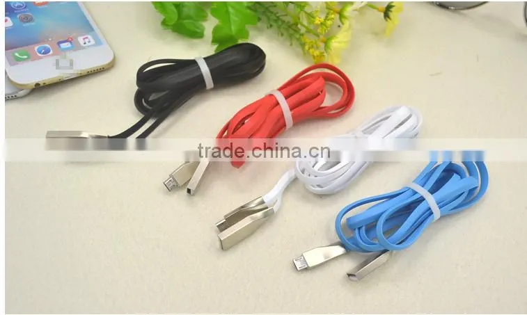 Fast Charge 2.0 Current Usb Data Sync Cable Charger Cable Metal Head Data charging Cable