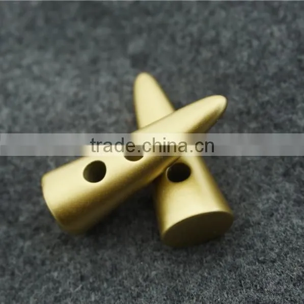chinese gold matt horn toggle button for clothing