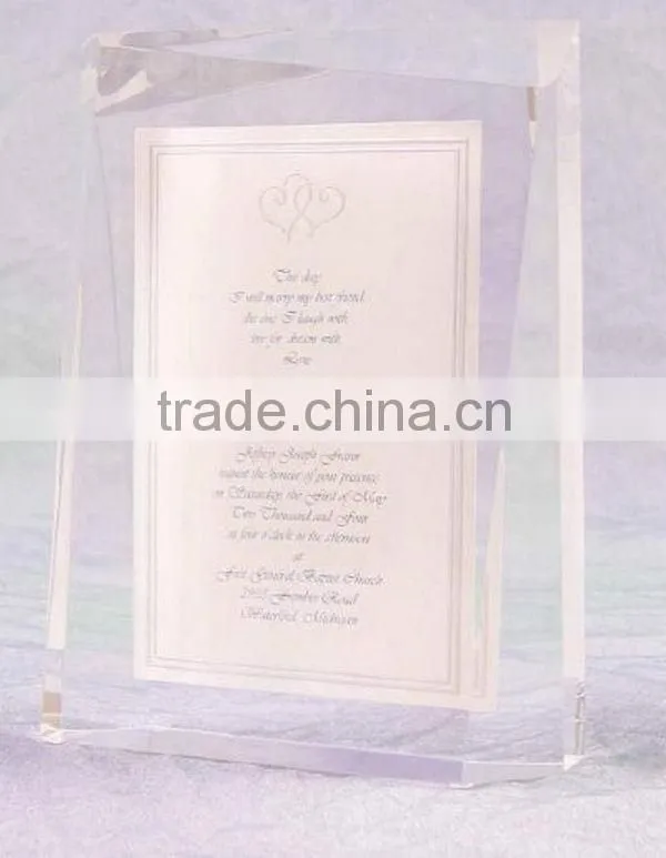Special new products acrylic paper weight trophy