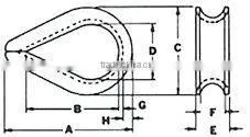 G-411 Standard Wire Rope US Type Thimble