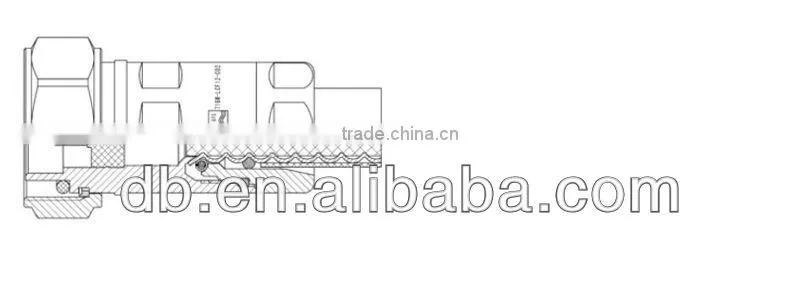 din male connector for 1/2 cable