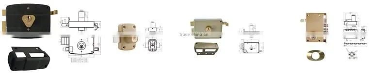 630 Hot style safe rim door aluminium lock parts