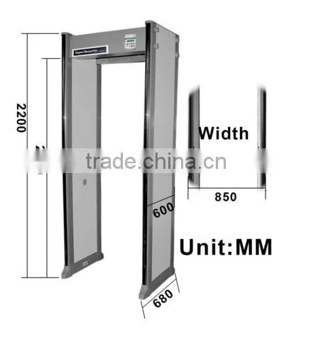 PD-6500I Public security equipment. security door frame walk through metal detector