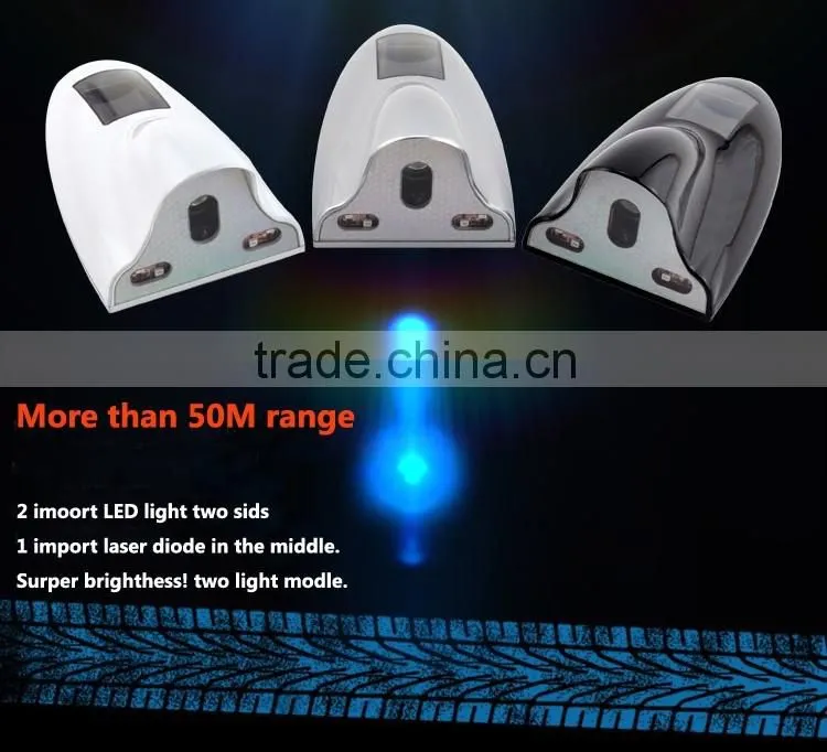 Solar LED Anti Collision Laser Rear End Warning Light Shark Fog Lamp Shark Antenna Style Colorful Universal Laser Fog Lamp