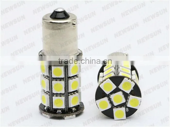New car 2 X xenon white 1156 BA15S 27SMD car Leds light 5050 canbus auto turn signal reverse light Interior Packing Car Styling