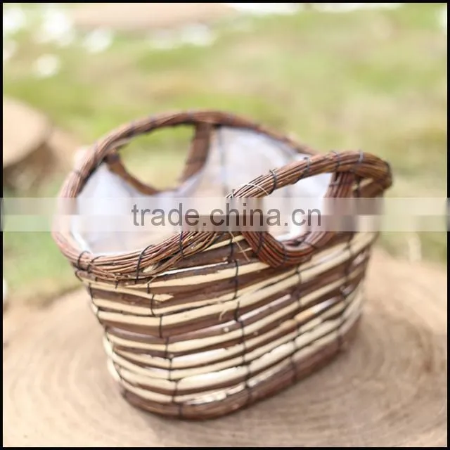 handbag shape wicker basket