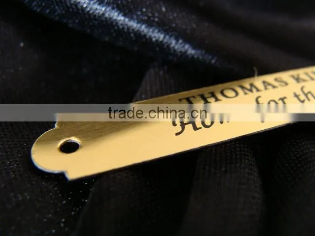 High quality custom metal clothing labels