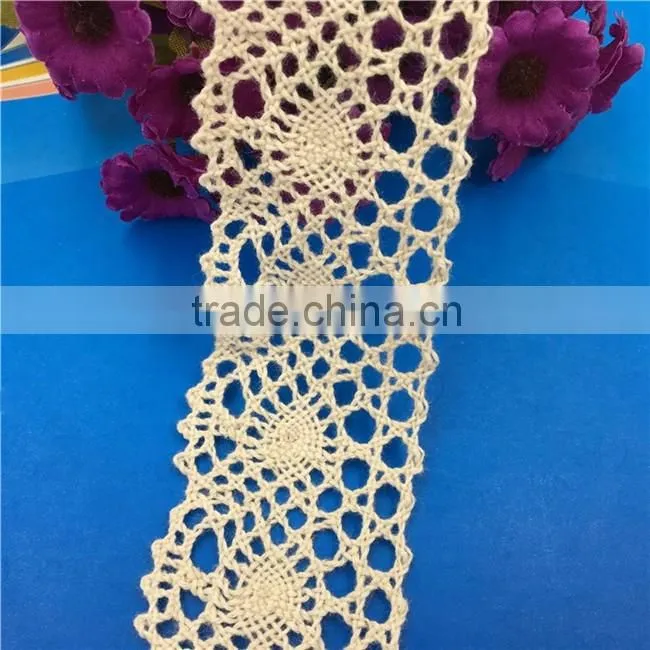 H0067G Elegant Lace Ribbon, 100% Cotton Lace ,Crocheted Lace
