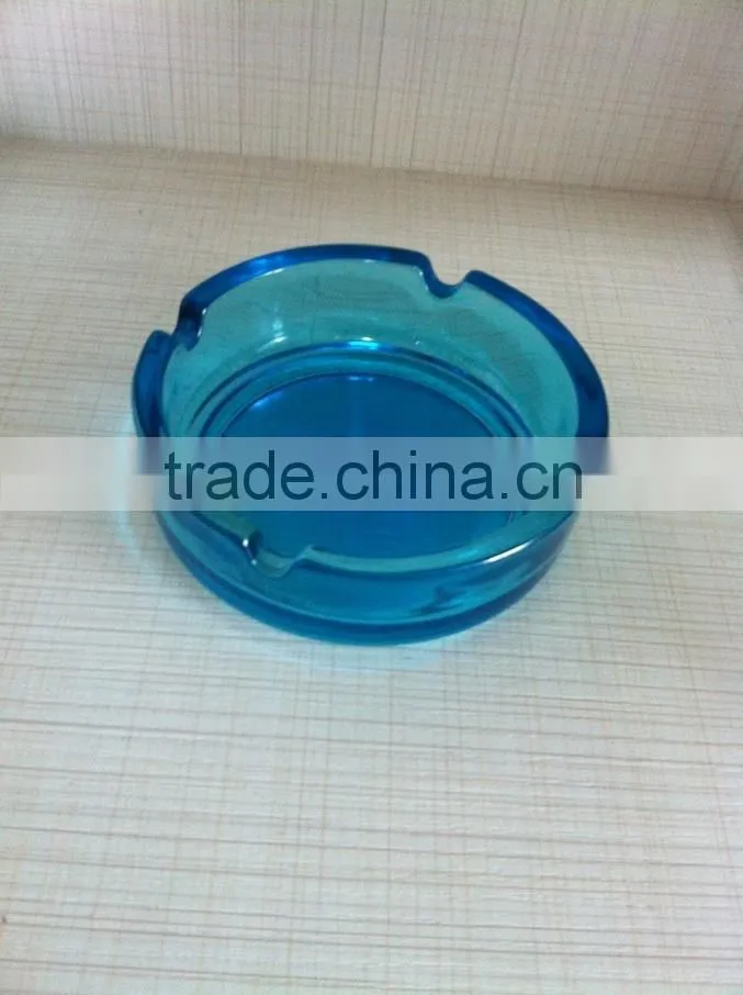 LongRun china wholesale cigarettes tabletop ashtray color round glass ashtray
