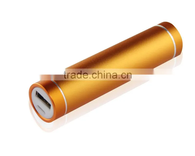 Portable tube cylinder shape mini power bank 2600mah