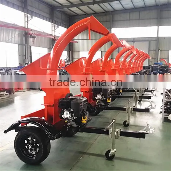 self-feeding wood chipper log shredder with 13HP B&S gasoline engine