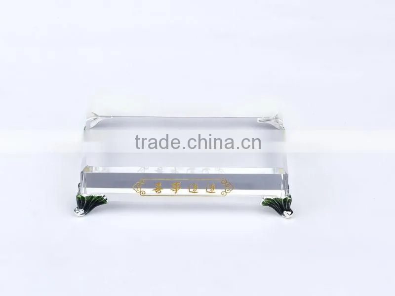 RORO Blessed Events persimmon enamel crystal glass decorative article for home decoration/gift