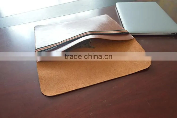 High Quality Custom popular portable for macbook leather cas