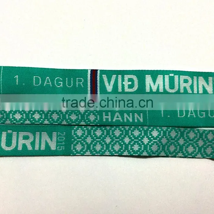 Manufacture customized logo woven wristband