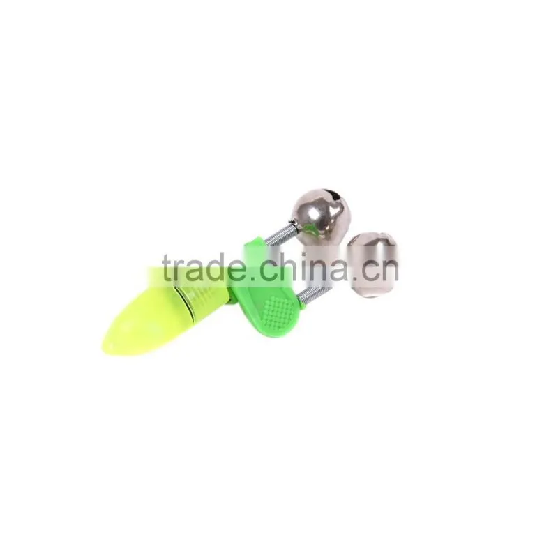 50Pcs Night Fishing Rod Tip Red LED Light Twin Bells Ring Fish Bait Alarm