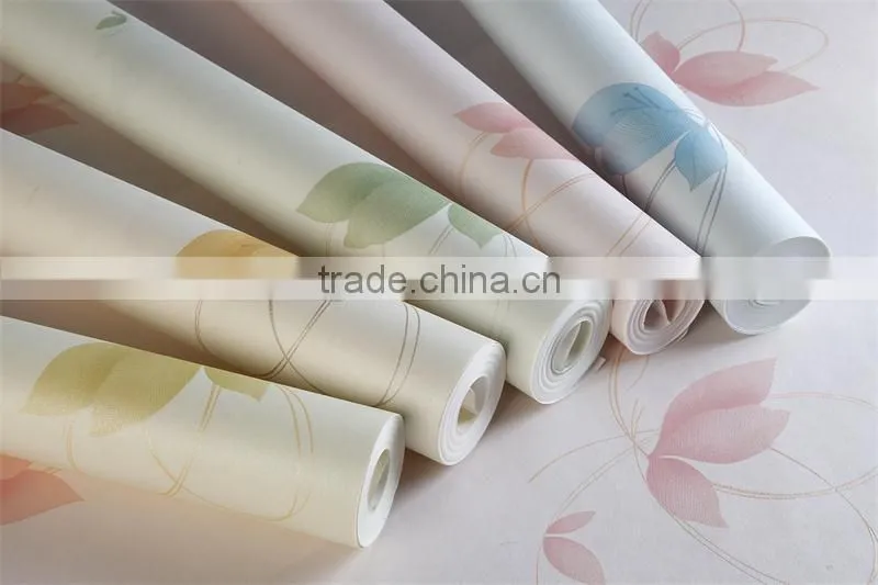 New Design Non-woven modern wallpaper pink color